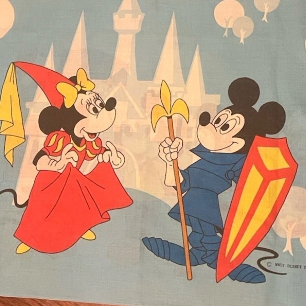 VTG Walt Disney Production Double Sided Pillow Case